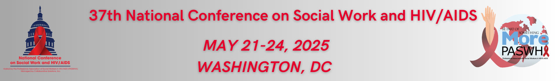 37TH National Conference on Social Work and HIV/AIDS  Event Banner