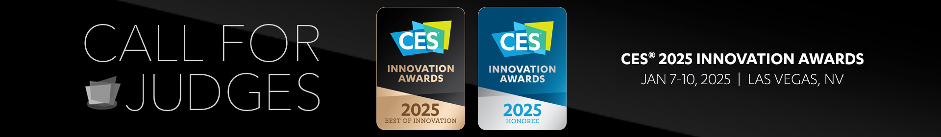 2025 CES Innovation Awards - Call for Judges Event Banner